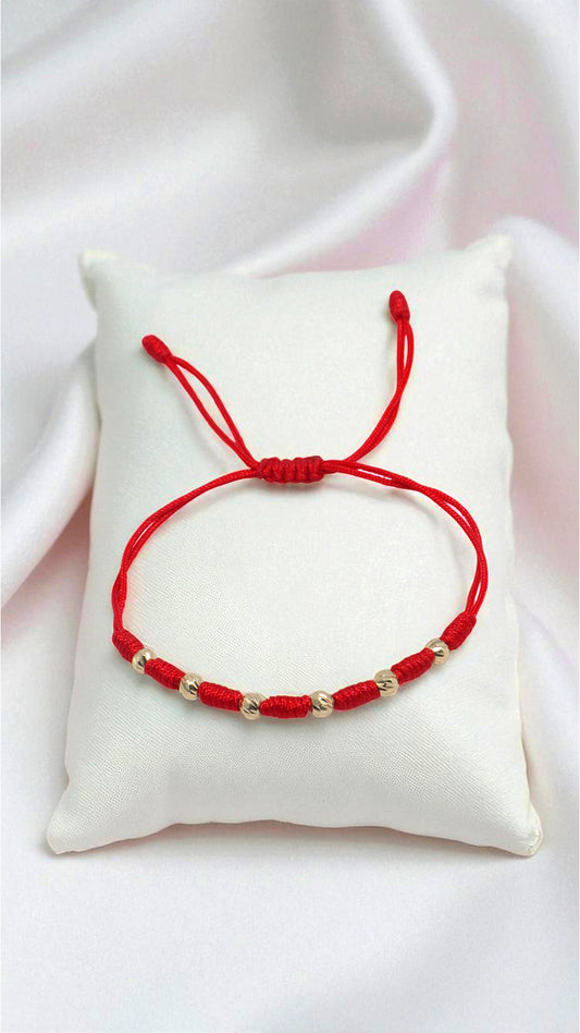 PULSERA TEJIDA ROJA / 0,5