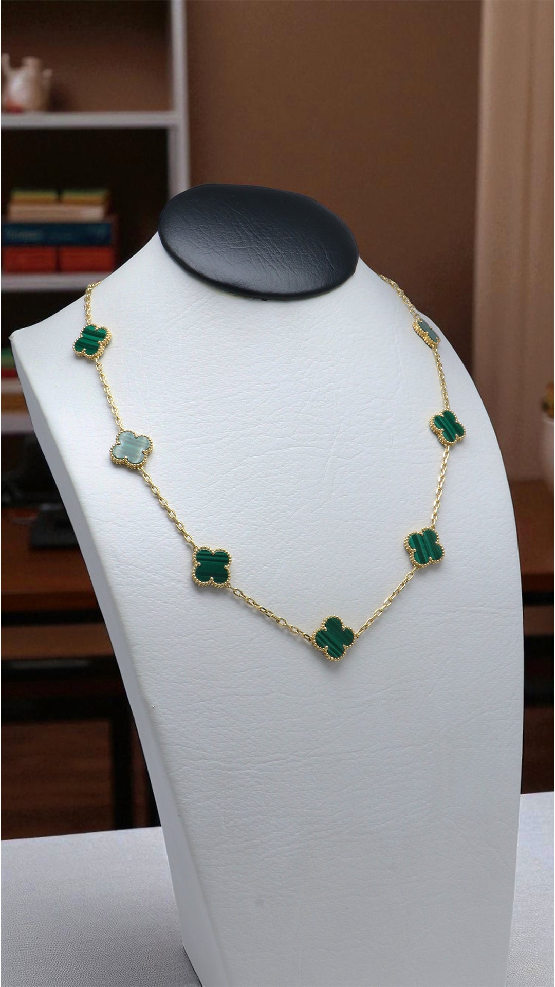 CADENA TREBOL VERDE / 21,4GR