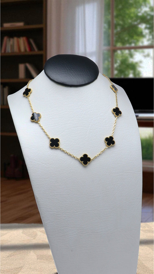 CADENA TREBOL NEGRO / 20,9GR